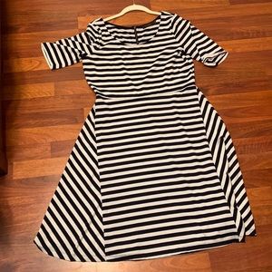 Black and white dress knee length